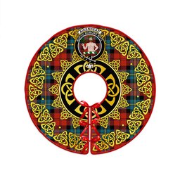 ScotsTee Shop Scottish Aitken Ancient Clan Crest Tartan Christmas Tree Skirt Golden Celtic Heritage