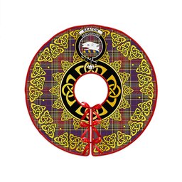 ScotsTee Shop Scottish Beaton Weathered Clan Crest Tartan Christmas Tree Skirt Golden Celtic Heritage
