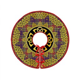 ScotsTee Shop Scottish Beaton Weathered Clan Crest Tartan Christmas Tree Skirt Golden Celtic Heritage