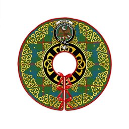 ScotsTee Shop Scottish Agnew (MacAgnew) Ancient Clan Crest Tartan Christmas Tree Skirt Golden Celtic Heritage
