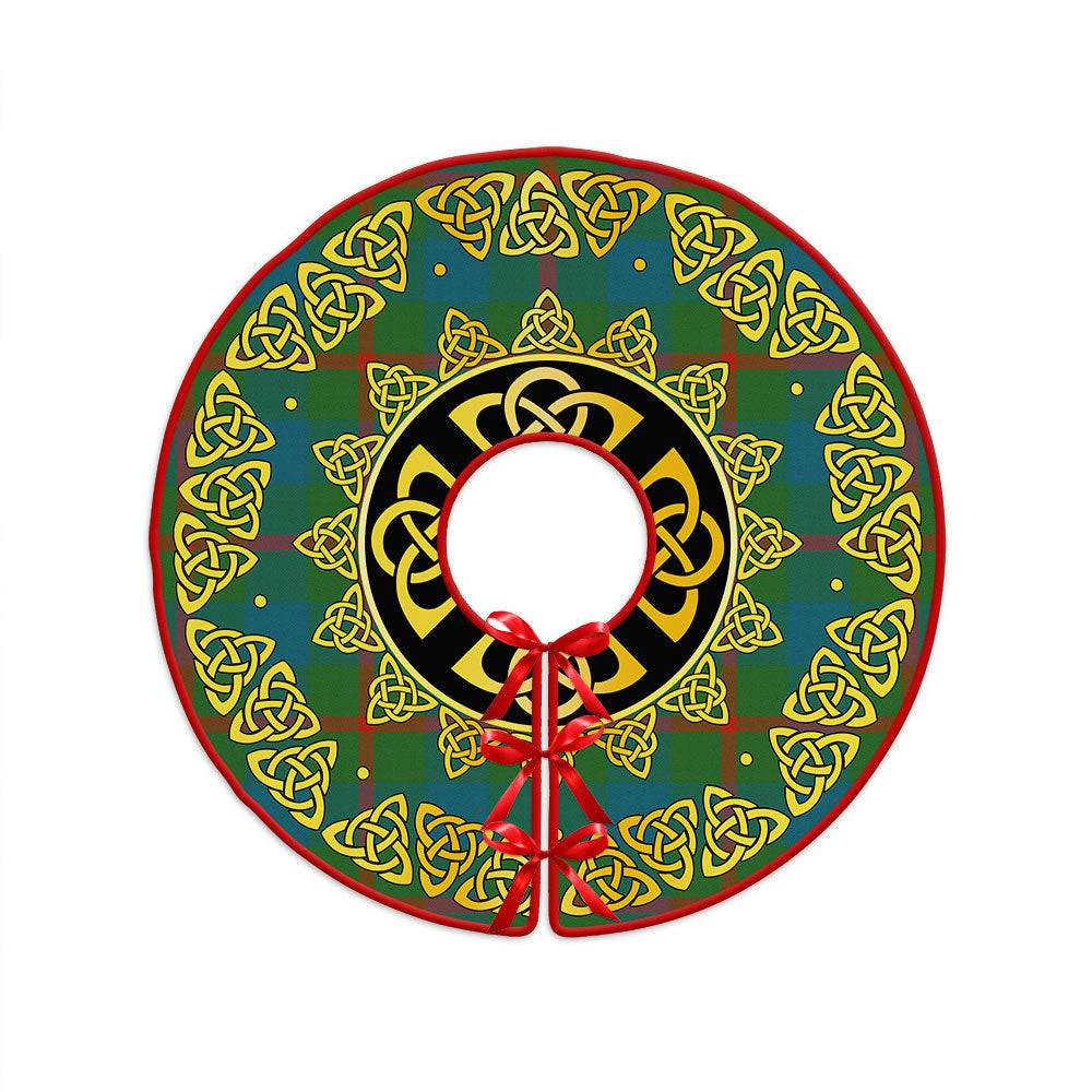 ScotsTee Shop Scottish Agnew (MacAgnew) Ancient Clan Crest Tartan Christmas Tree Skirt Golden Celtic Heritage