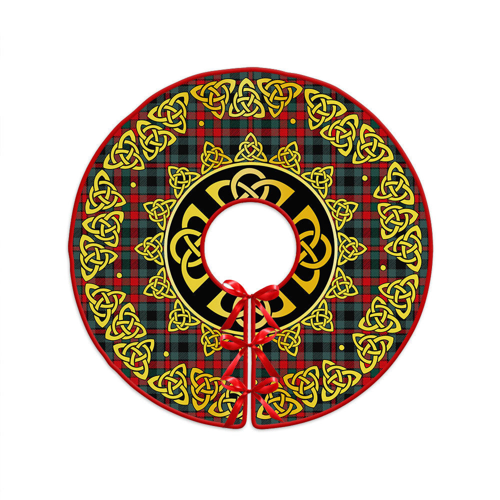 ScotsTee Shop Scottish Borthwick Modern Clan Crest Tartan Christmas Tree Skirt Golden Celtic Heritage