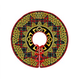 ScotsTee Shop Scottish Borthwick Modern Clan Crest Tartan Christmas Tree Skirt Golden Celtic Heritage