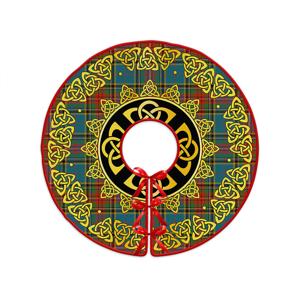 ScotsTee Shop Scottish Beaton Ancient Clan Crest Tartan Christmas Tree Skirt Golden Celtic Heritage