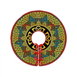 ScotsTee Shop Scottish Beaton Ancient Clan Crest Tartan Christmas Tree Skirt Golden Celtic Heritage