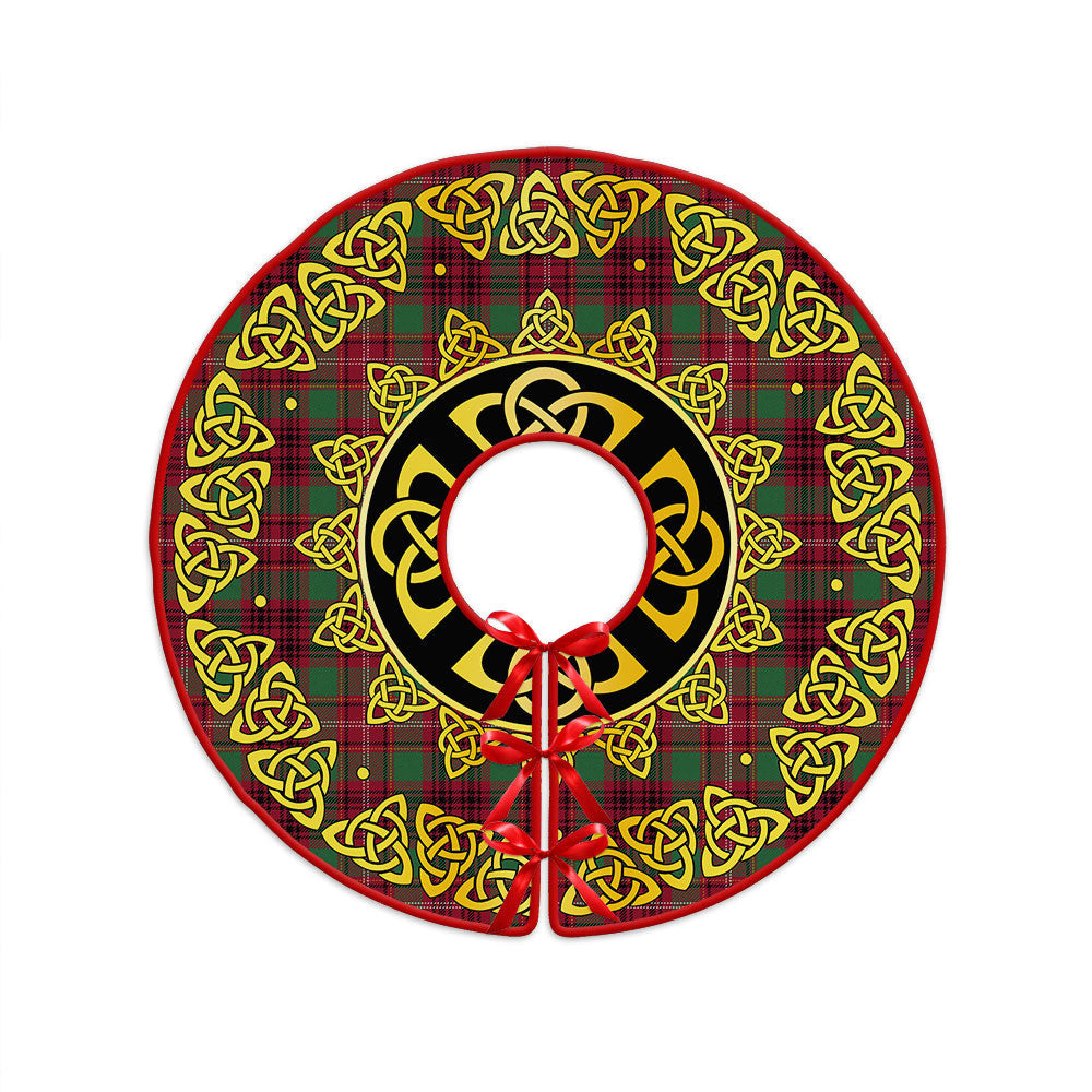 ScotsTee Shop Scottish Ainslie Modern Clan Crest Tartan Christmas Tree Skirt Golden Celtic Heritage