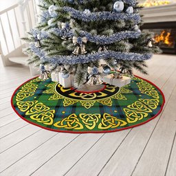 ScotsTee Shop Scottish Armstrong Ancient Clan Crest Tartan Christmas Tree Skirt Golden Celtic Heritage