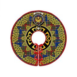 ScotsTee Shop Scottish Beattie Modern Clan Crest Tartan Christmas Tree Skirt Golden Celtic Heritage