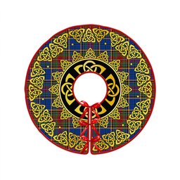ScotsTee Shop Scottish Beattie Modern Clan Crest Tartan Christmas Tree Skirt Golden Celtic Heritage