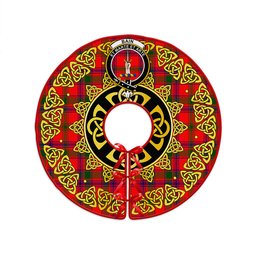 ScotsTee Shop Scottish Bain Clan Crest Tartan Christmas Tree Skirt Golden Celtic Heritage