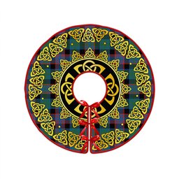 ScotsTee Shop Scottish Alexander Hunting Ancient Clan Crest Tartan Christmas Tree Skirt Golden Celtic Heritage