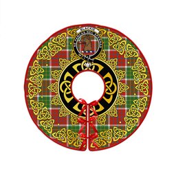 ScotsTee Shop Scottish Blackie Ancient Clan Crest Tartan Christmas Tree Skirt Golden Celtic Heritage