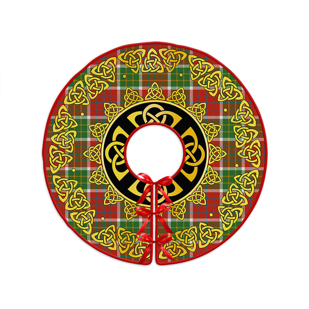 ScotsTee Shop Scottish Blackie Ancient Clan Crest Tartan Christmas Tree Skirt Golden Celtic Heritage