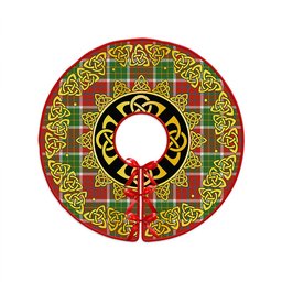 ScotsTee Shop Scottish Blackie Ancient Clan Crest Tartan Christmas Tree Skirt Golden Celtic Heritage