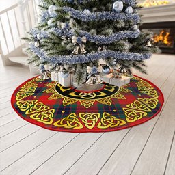 ScotsTee Shop Scottish Abernethy Modern Clan Crest Tartan Christmas Tree Skirt Golden Celtic Heritage