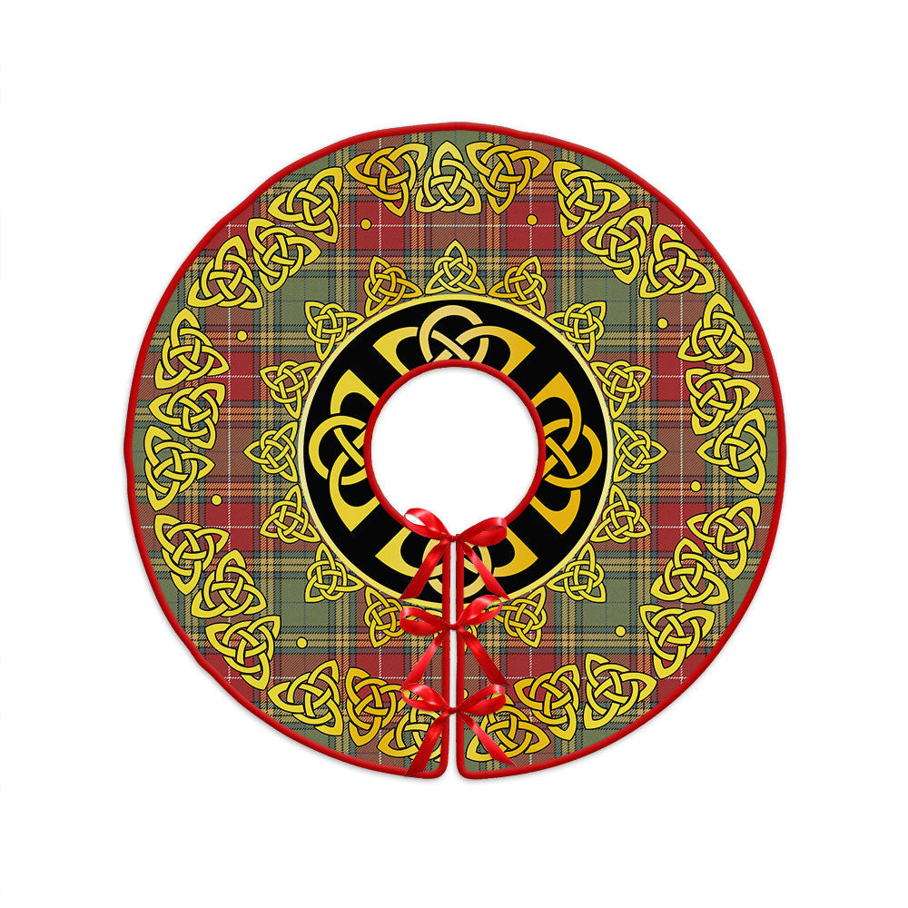 ScotsTee Shop Scottish Baxter Weathered Clan Crest Tartan Christmas Tree Skirt Golden Celtic Heritage