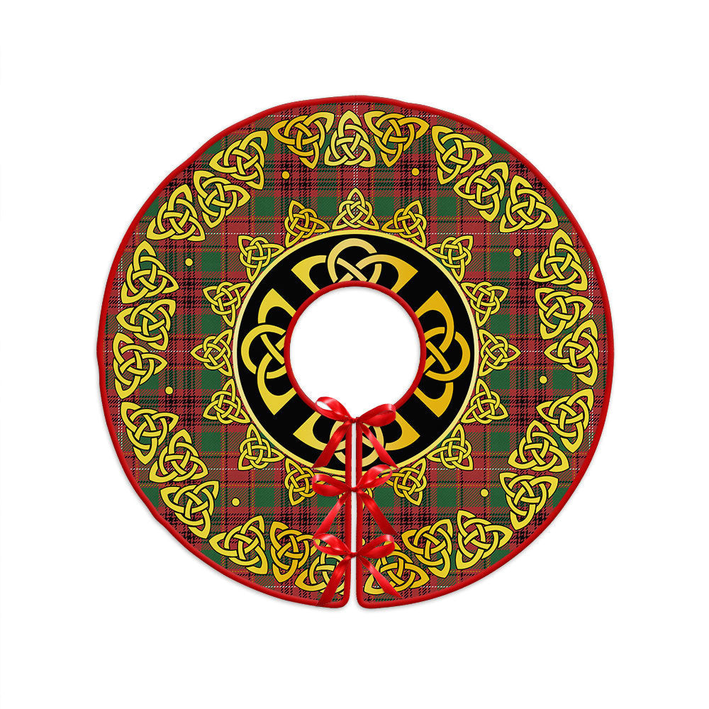 ScotsTee Shop Scottish Ainslie Ancient Clan Crest Tartan Christmas Tree Skirt Golden Celtic Heritage