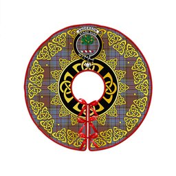 ScotsTee Shop Scottish Anderson Weathered Clan Crest Tartan Christmas Tree Skirt Golden Celtic Heritage
