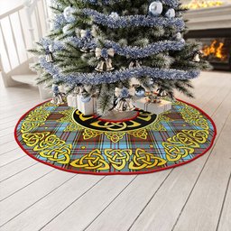 ScotsTee Shop Scottish Anderson Ancient Clan Crest Tartan Christmas Tree Skirt Golden Celtic Heritage