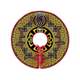 ScotsTee Shop Scottish Borthwick Weathered Clan Crest Tartan Christmas Tree Skirt Golden Celtic Heritage