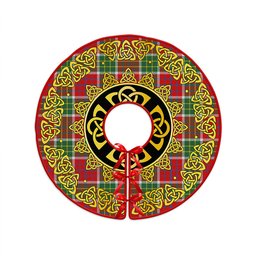 ScotsTee Shop Scottish Blackie Modern Clan Crest Tartan Christmas Tree Skirt Golden Celtic Heritage