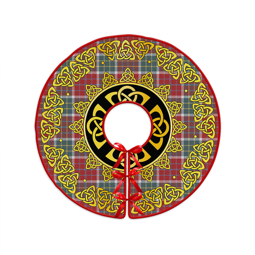 ScotsTee Shop Scottish Blackie Weathered Clan Crest Tartan Christmas Tree Skirt Golden Celtic Heritage