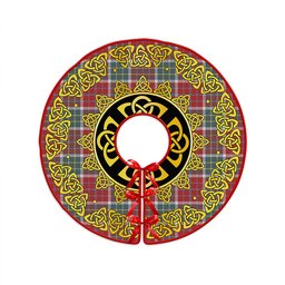 ScotsTee Shop Scottish Blackie Weathered Clan Crest Tartan Christmas Tree Skirt Golden Celtic Heritage