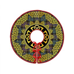 ScotsTee Shop Scottish Baird (Baines) Weathered Clan Crest Tartan Christmas Tree Skirt Golden Celtic Heritage