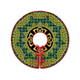 ScotsTee Shop Scottish Arbuthnot Ancient Clan Crest Tartan Christmas Tree Skirt Golden Celtic Heritage