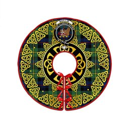 ScotsTee Shop Scottish Baillie Modern Clan Crest Tartan Christmas Tree Skirt Golden Celtic Heritage