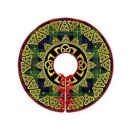 ScotsTee Shop Scottish Baillie Modern Clan Crest Tartan Christmas Tree Skirt Golden Celtic Heritage