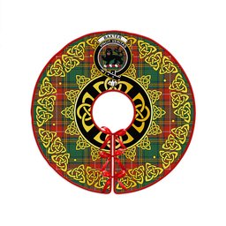 ScotsTee Shop Scottish Baxter Ancient Clan Crest Tartan Christmas Tree Skirt Golden Celtic Heritage