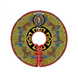 ScotsTee Shop Scottish Balfour Ancient Clan Crest Tartan Christmas Tree Skirt Golden Celtic Heritage