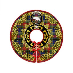 ScotsTee Shop Scottish Beaton Modern Clan Crest Tartan Christmas Tree Skirt Golden Celtic Heritage