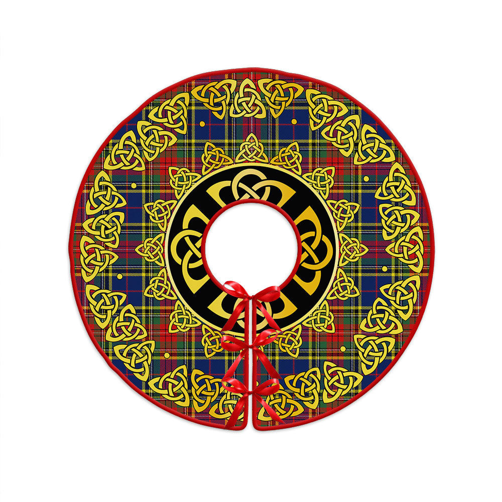 ScotsTee Shop Scottish Beaton Modern Clan Crest Tartan Christmas Tree Skirt Golden Celtic Heritage