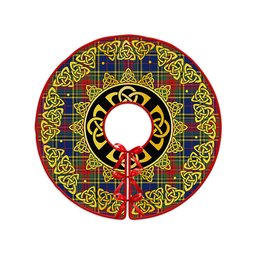 ScotsTee Shop Scottish Beaton Modern Clan Crest Tartan Christmas Tree Skirt Golden Celtic Heritage