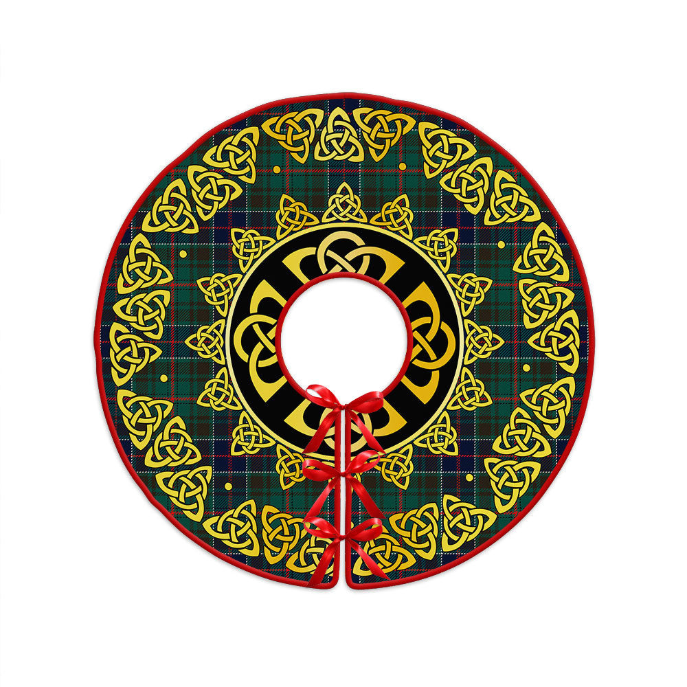 ScotsTee Shop Scottish Adam Modern Clan Crest Tartan Christmas Tree Skirt Golden Celtic Heritage