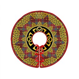 ScotsTee Shop Scottish Ainslie Weathered Clan Crest Tartan Christmas Tree Skirt Golden Celtic Heritage