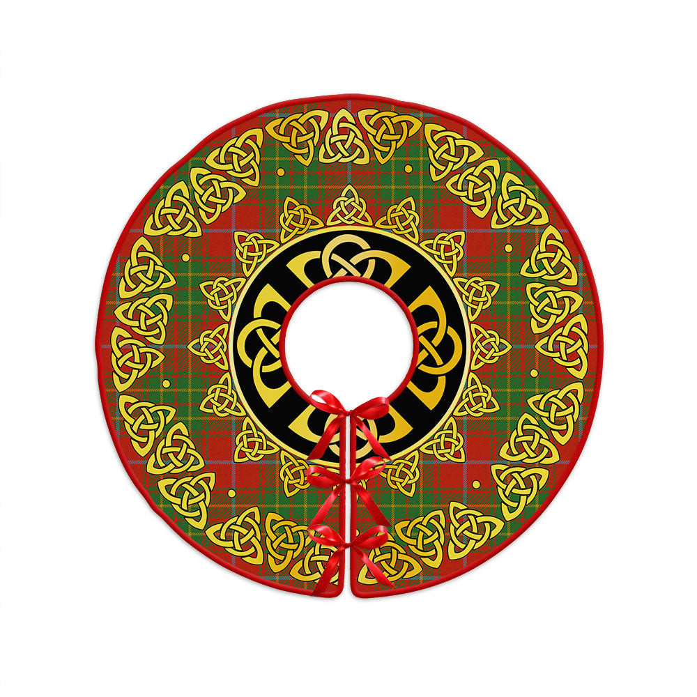 ScotsTee Shop Scottish Burnett Ancient Clan Crest Tartan Christmas Tree Skirt Golden Celtic Heritage