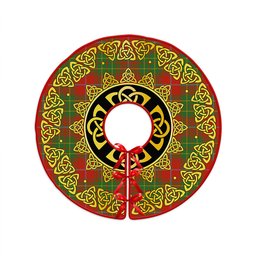 ScotsTee Shop Scottish Burnett Ancient Clan Crest Tartan Christmas Tree Skirt Golden Celtic Heritage