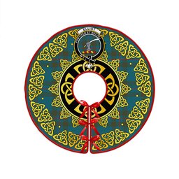 ScotsTee Shop Scottish Elliot (Ellot) Ancient Clan Crest Tartan Christmas Tree Skirt Golden Celtic Heritage