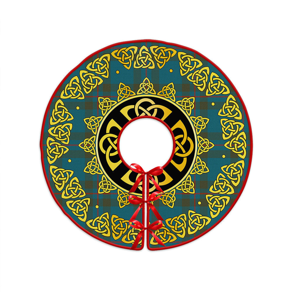 ScotsTee Shop Scottish Elliot (Ellot) Ancient Clan Crest Tartan Christmas Tree Skirt Golden Celtic Heritage