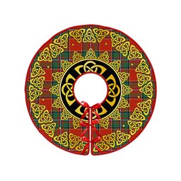 ScotsTee Shop Scottish Drummond Ancient Clan Crest Tartan Christmas Tree Skirt Golden Celtic Heritage
