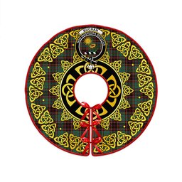 ScotsTee Shop Scottish Buchan Ancient Clan Crest Tartan Christmas Tree Skirt Golden Celtic Heritage