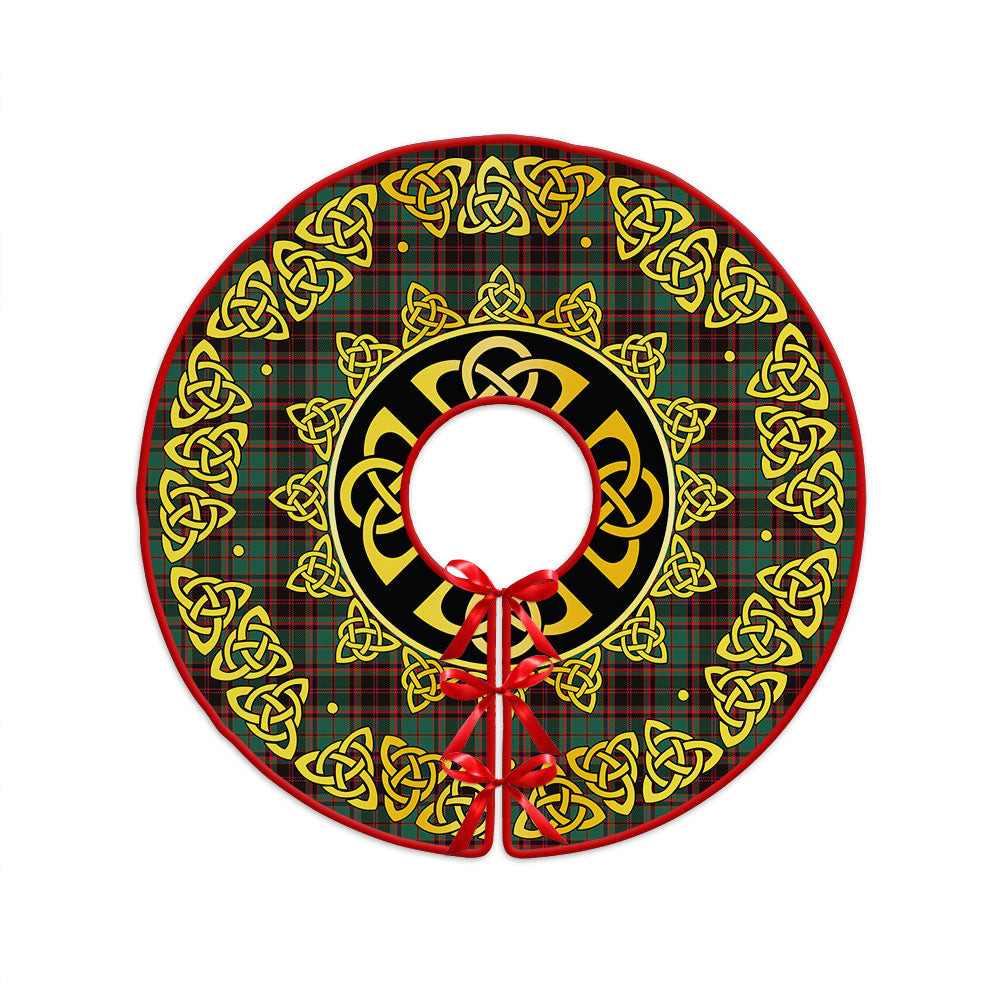 ScotsTee Shop Scottish Buchan Ancient Clan Crest Tartan Christmas Tree Skirt Golden Celtic Heritage