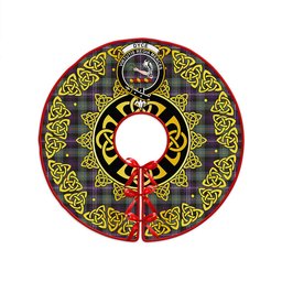 ScotsTee Shop Scottish Dyce Weathered Clan Crest Tartan Christmas Tree Skirt Golden Celtic Heritage