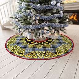 ScotsTee Shop Scottish Clark Ancient Clan Crest Tartan Christmas Tree Skirt Golden Celtic Heritage