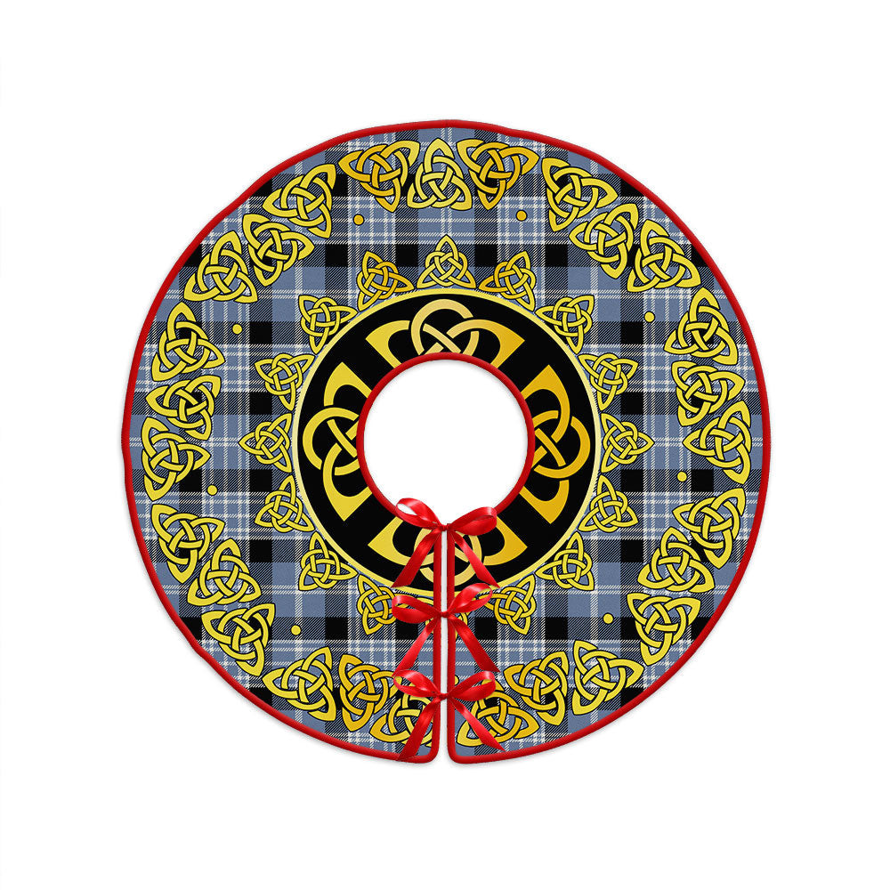 ScotsTee Shop Scottish Clark Ancient Clan Crest Tartan Christmas Tree Skirt Golden Celtic Heritage