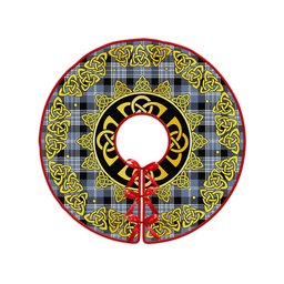 ScotsTee Shop Scottish Clark Ancient Clan Crest Tartan Christmas Tree Skirt Golden Celtic Heritage