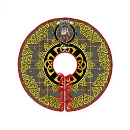 ScotsTee Shop Scottish Duncan Weathered Clan Crest Tartan Christmas Tree Skirt Golden Celtic Heritage